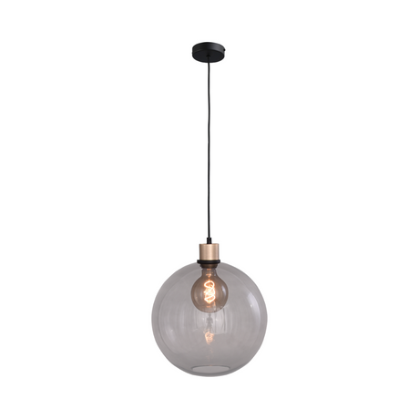 Lava 3-bulb dark gray glass pendant lamp