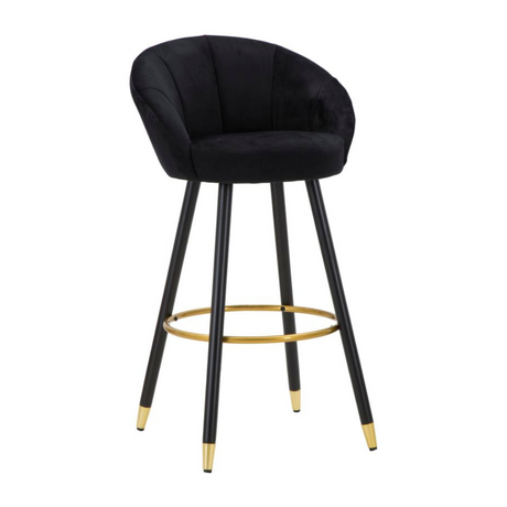 Prague velvet bar stool