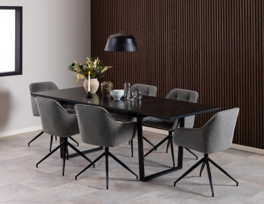 Brooke bouclé swivel chair