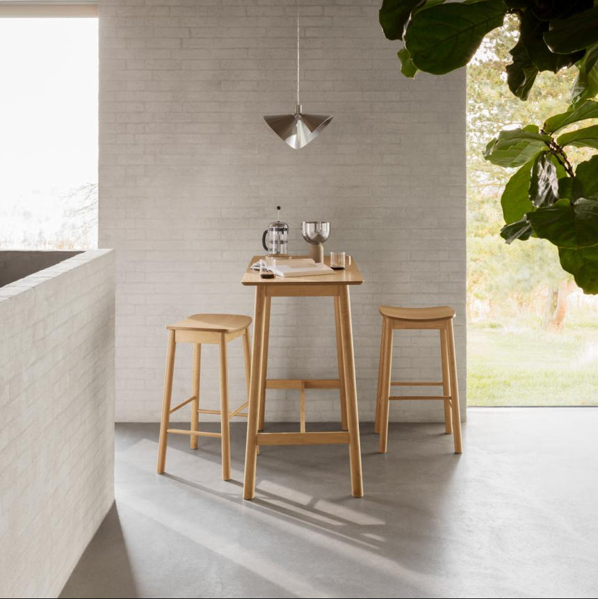 Barlow wooden low bar stool