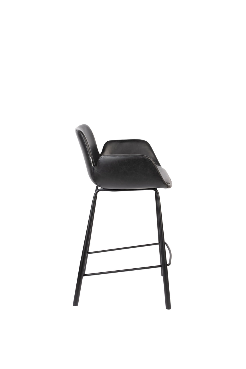 Brit LL textile leather low bar stool
