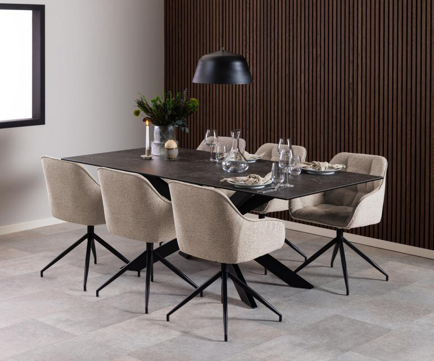 Brooke bouclé swivel chair