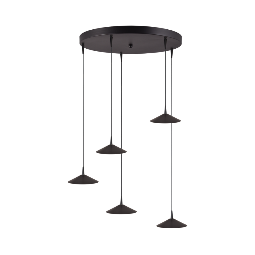 Ceppo 5-bulb metal pendant lamp Ø50-18