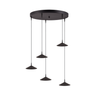 Ceppo 5-bulb metal pendant lamp Ø50-18