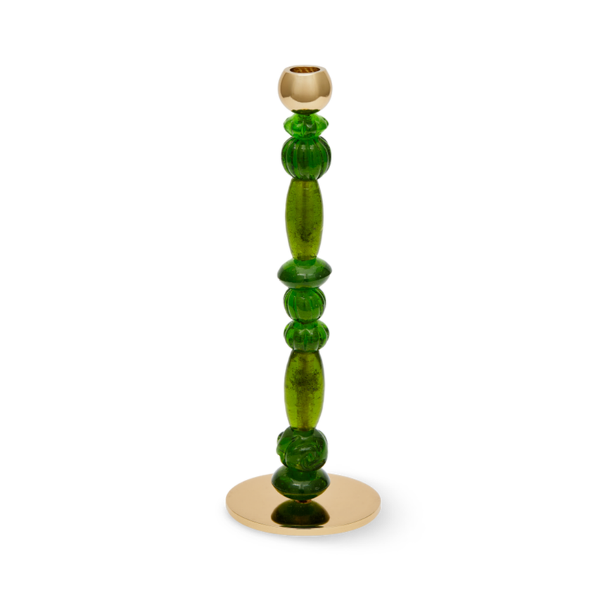 Beads metal candle holder