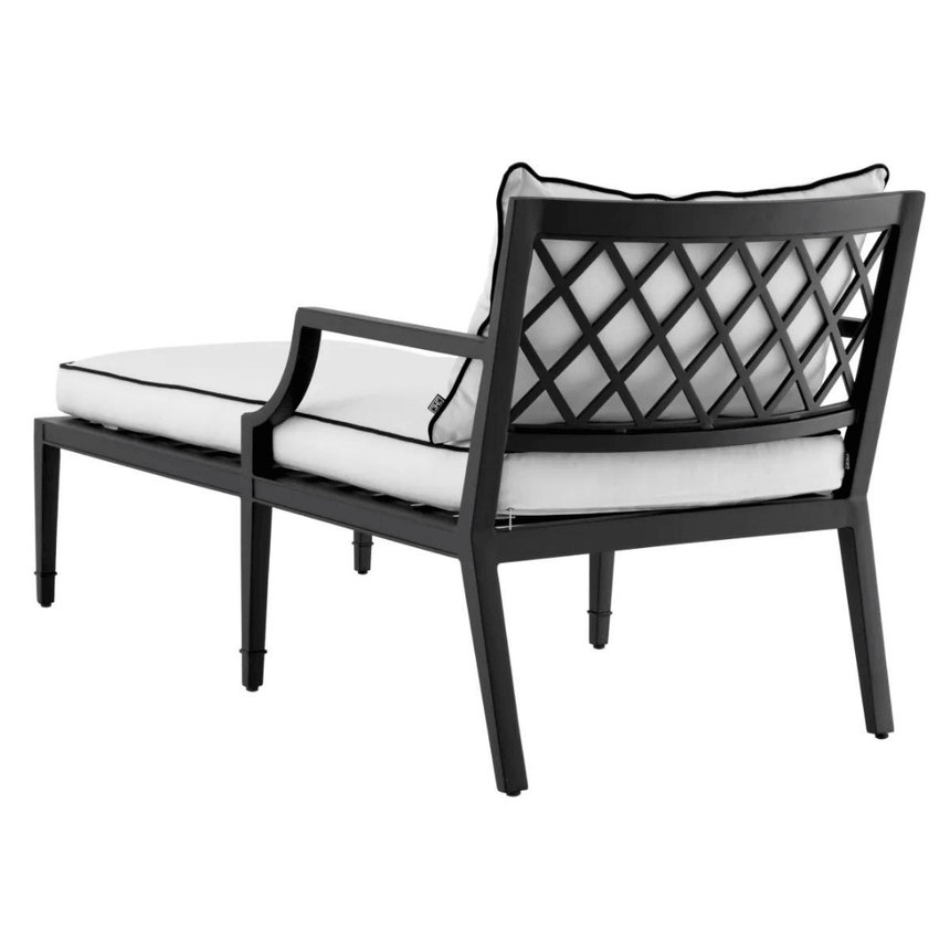 Bella Vista deck chair with black legs