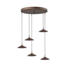Ceppo 5-bulb metal pendant lamp Ø50-18