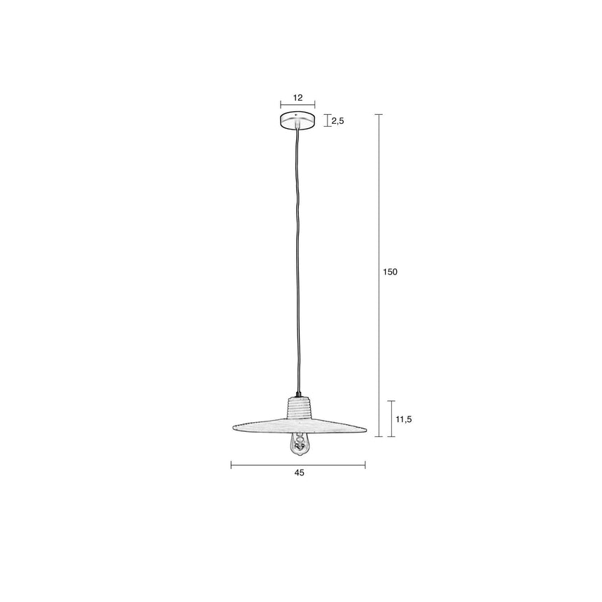 Balance rattan függőlámpa közepes-17