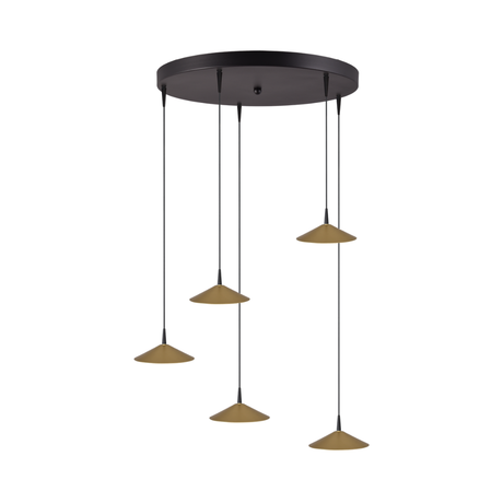 Ceppo 5-bulb metal pendant lamp Ø50-18