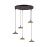 Ceppo 5-bulb metal pendant lamp Ø50-18