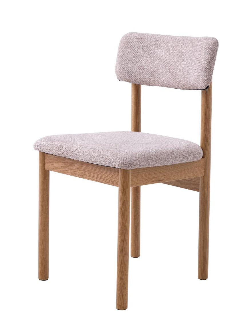 Canora design étkezőszék – Bouclé kárpittal és tölgyfa lábakkal