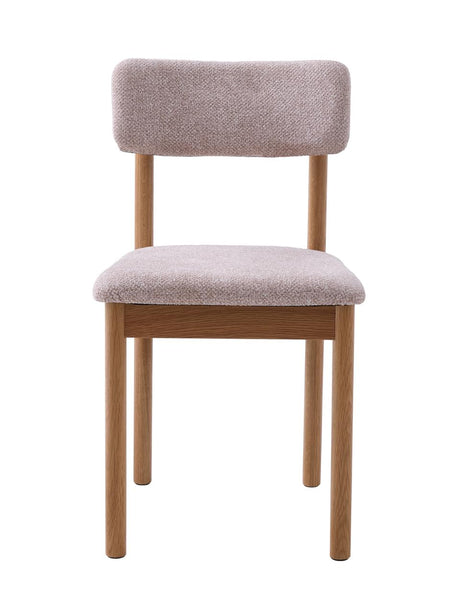 Canora design étkezőszék – Bouclé kárpittal és tölgyfa lábakkal