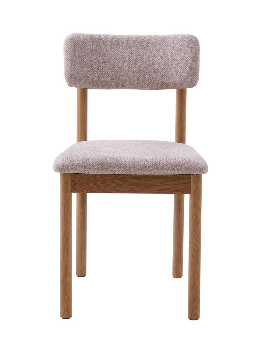 Canora design étkezőszék – Bouclé kárpittal és tölgyfa lábakkal