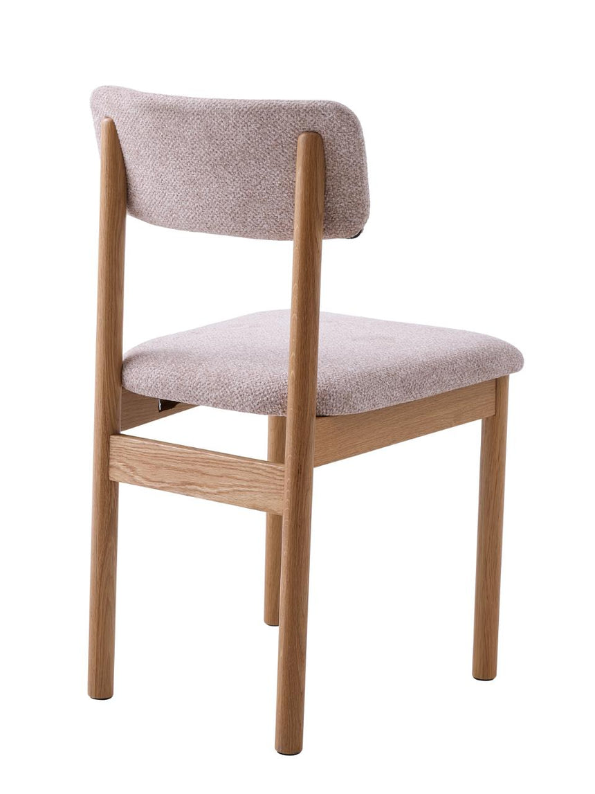 Canora design étkezőszék – Bouclé kárpittal és tölgyfa lábakkal