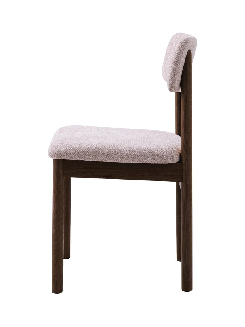 Canora design étkezőszék – Bouclé kárpittal és tölgyfa lábakkal