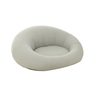 Linen-effect floating fabric sun lounger with headrest