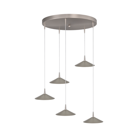 Ceppo 5-bulb metal pendant lamp Ø50-18