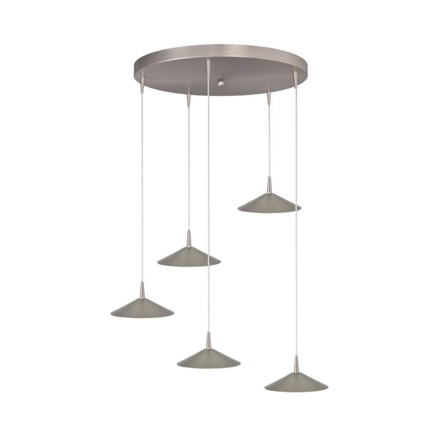 Ceppo 5-bulb metal pendant lamp Ø50-18