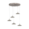 Ceppo 5-bulb metal pendant lamp Ø50-18