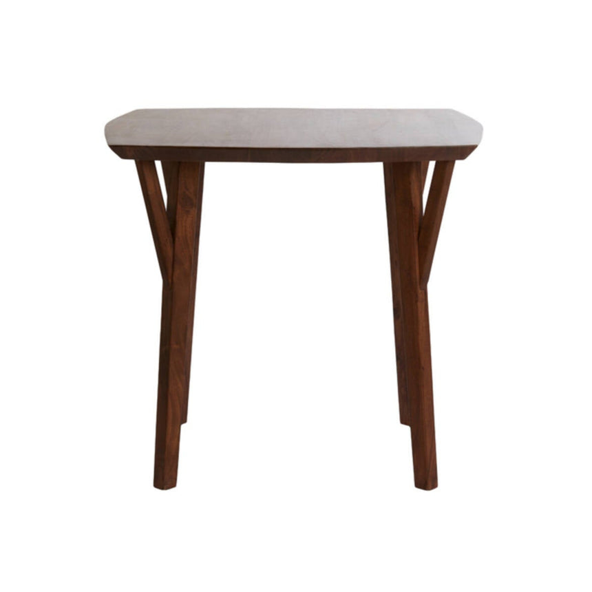 Yellow wooden dining table