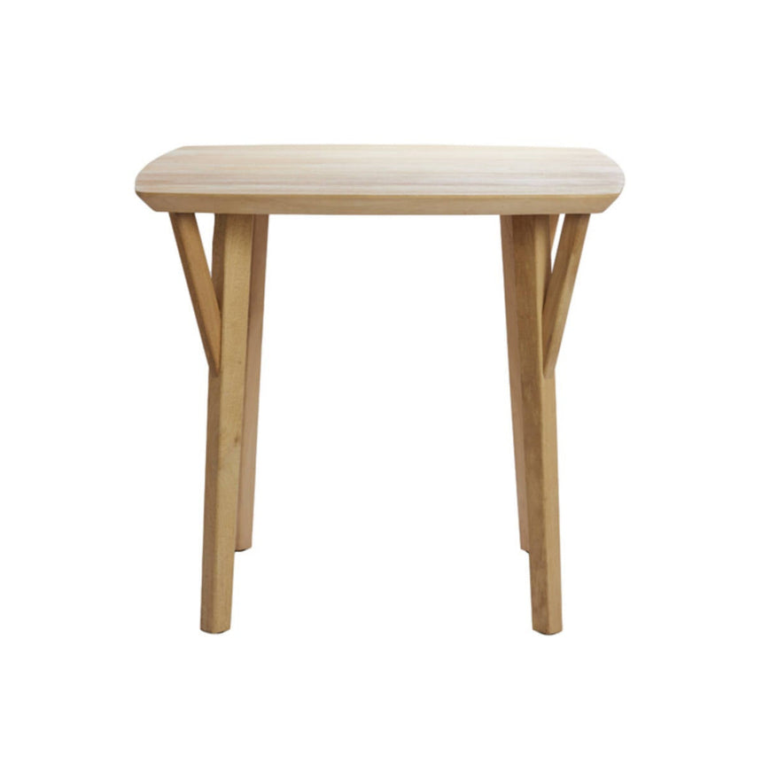 Yellow wooden dining table