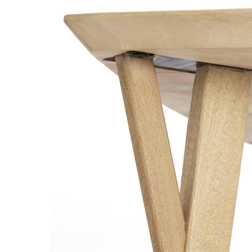 Yellow wooden dining table