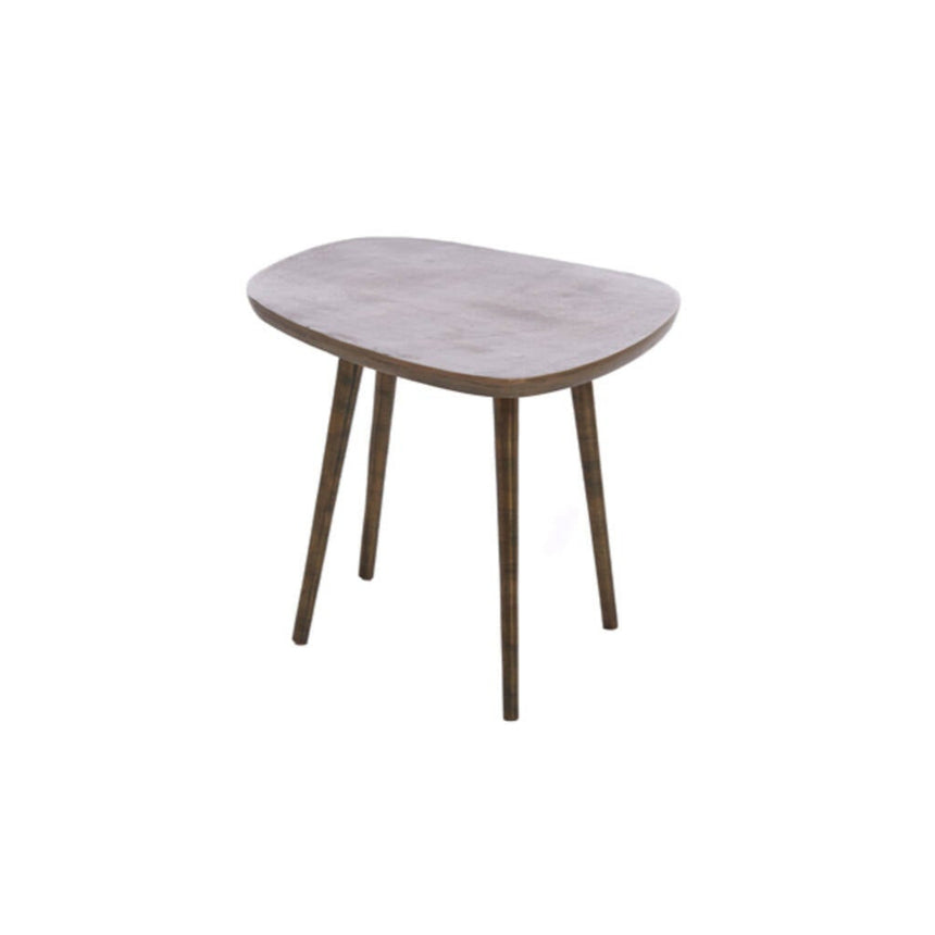 Yellow wooden dining table