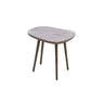 Yellow wooden dining table