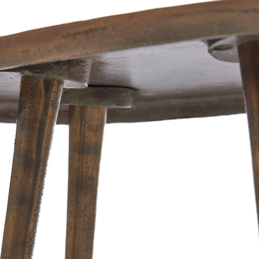 Yellow wooden dining table