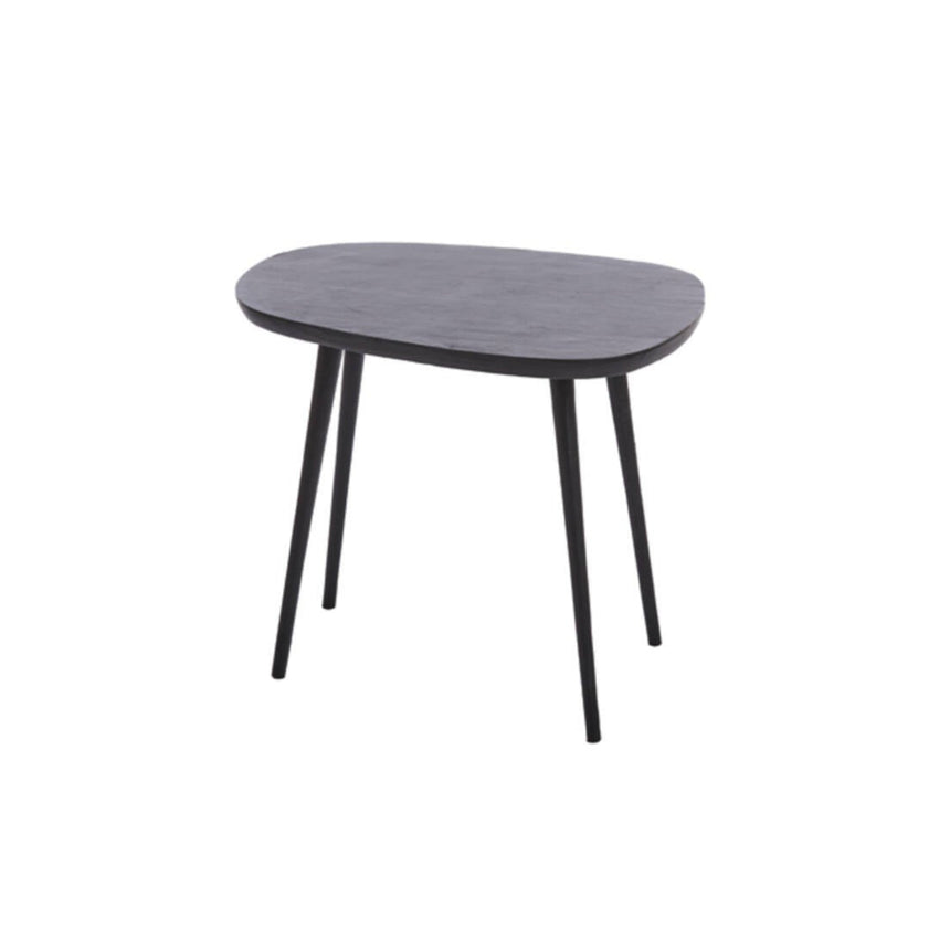 Yellow wooden dining table