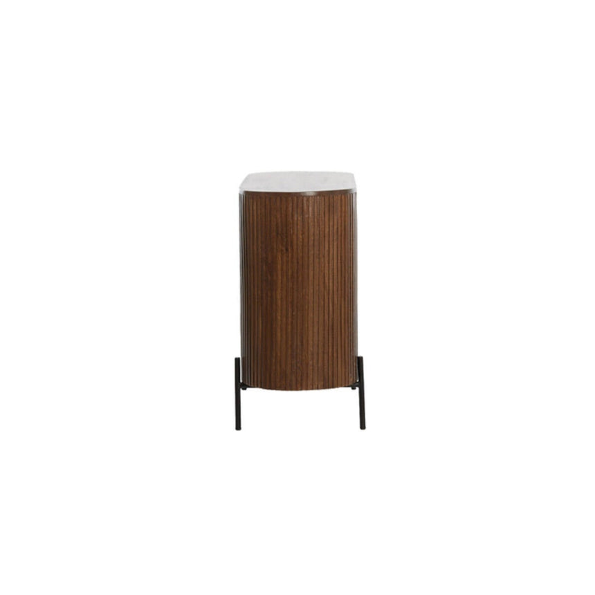 Yellow wooden dining table