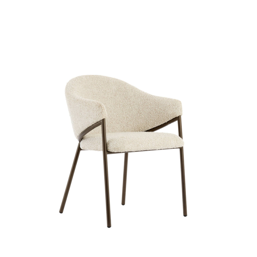 Nyoro étkezőszék – Elegáns kárpitozás antik bronz vázzal