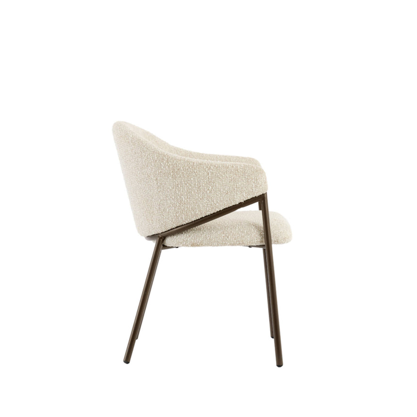 Nyoro étkezőszék – Elegáns kárpitozás antik bronz vázzal