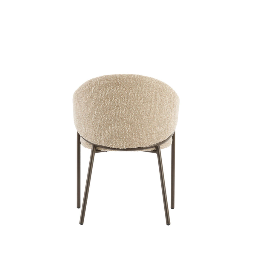 Nyoro étkezőszék – Elegáns kárpitozás antik bronz vázzal