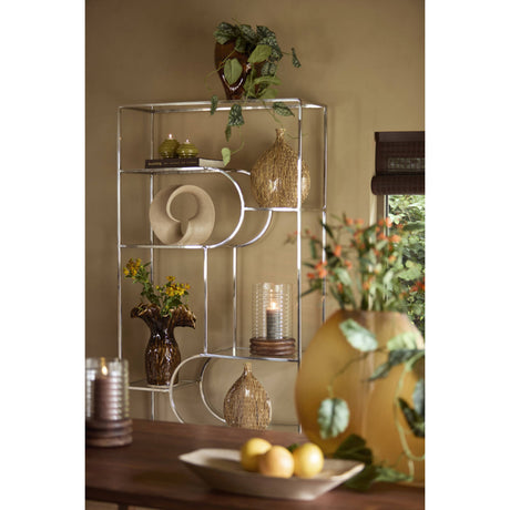 Lofi nyitott szekrény – Retro elegancia nikkel és üveg kombinációjával