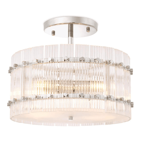 Ruby Round Glass Ceiling Lamp