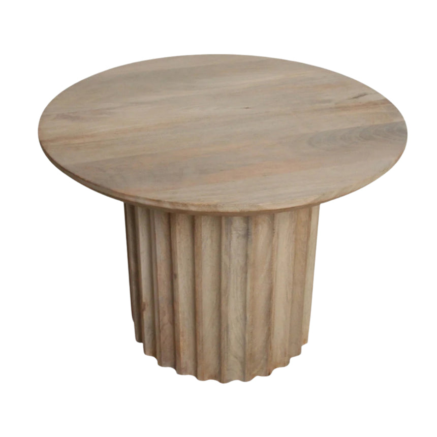 Bullnose wooden side table Ø55