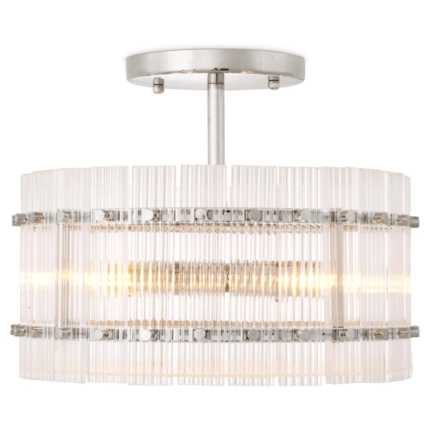 Ruby Round Glass Ceiling Lamp