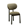 Glam bouclé chair with antique legs