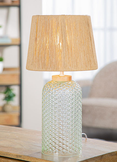 Cylindrical üveg asztali lámpa