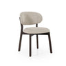 Mikky fabric chair with dark brown legs