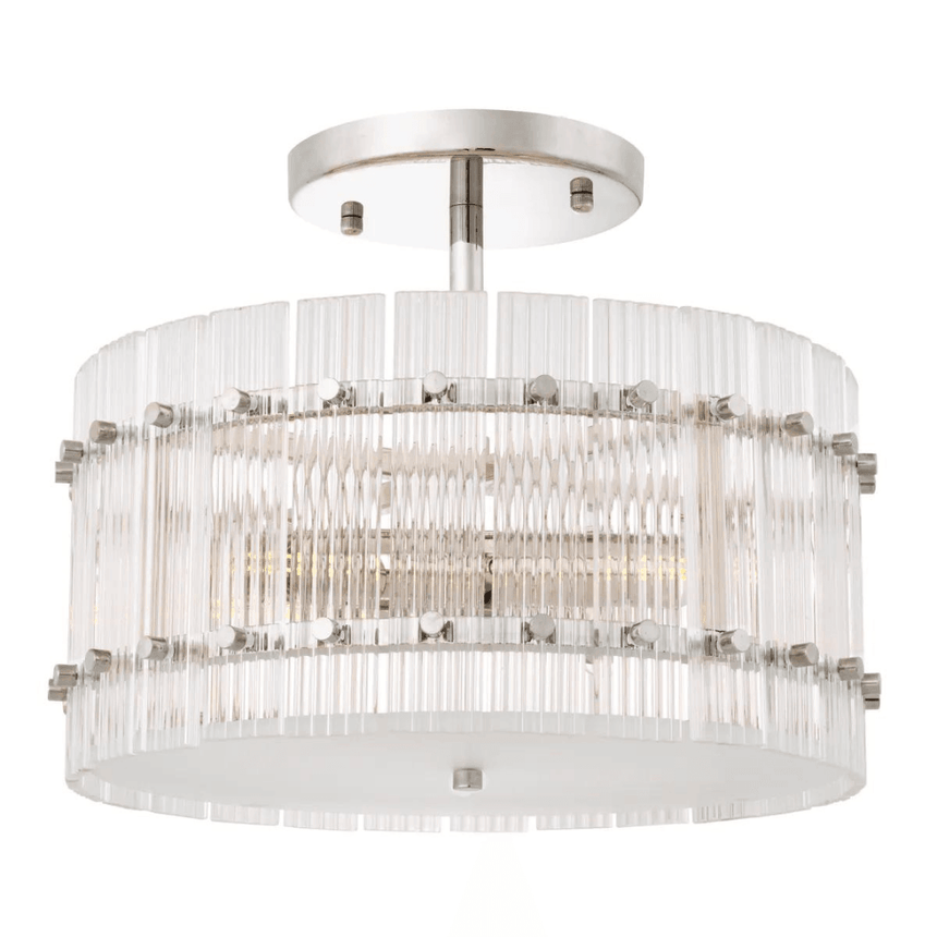Ruby Round Glass Ceiling Lamp