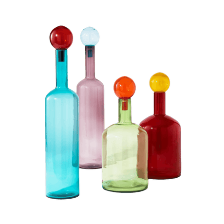 Bubbles and Bottles glass decoration set large
