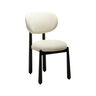 Glam bouclé chair with antique legs