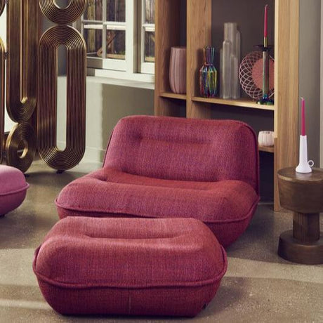 Disco fabric pouf