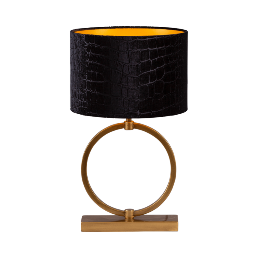 Devon fabric table lamp with bronze frame 51