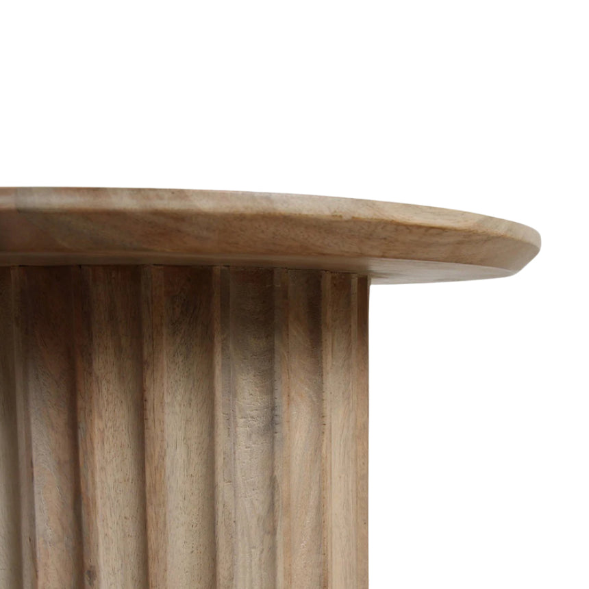 Bullnose wooden side table Ø55