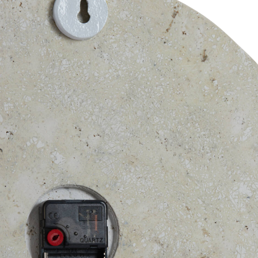 Jenay limestone wall clock Ø43