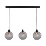 Lava 3-bulb dark gray glass pendant lamp