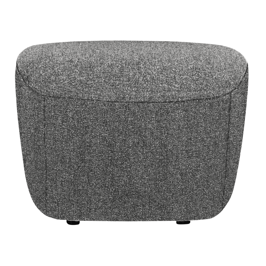 Coffee leather pouf